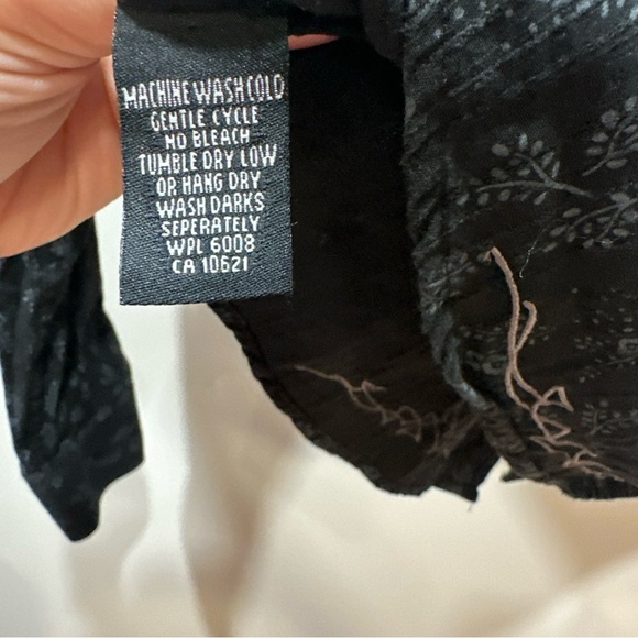 Brooks & Dunn Panhandle Slim Shirt Womens Large Black Pearl Snap Long Sleeve - Picture 13 of 16